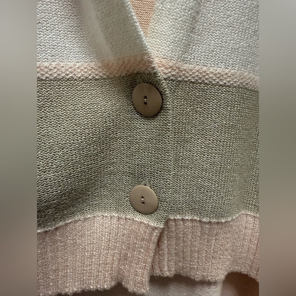 Ami Petite Cream and Pink Long Sleeve Sweater Dress Casual two piece - Picture 3 of 7